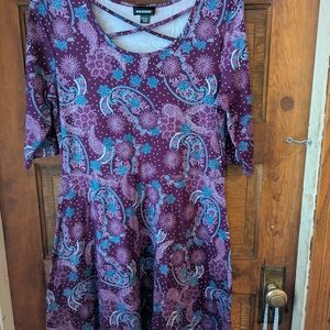 Joe Boxer Purple and Teal Paisley Dress
